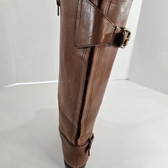 Corso Como Brown Women's Tall Equestrian Leather Riding Boots Size 6.5 - Picture 3 of 7